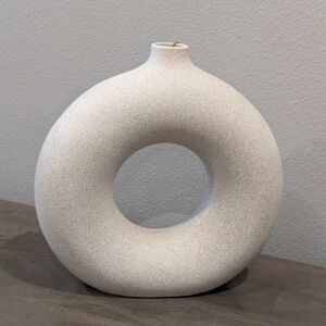 Round Southwest Style Sand Pottery Accent Decor Art